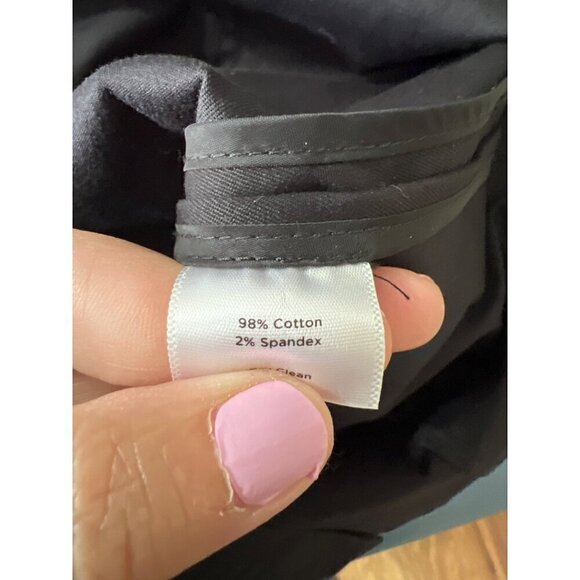 Talbots Womens Black Sleeveless Button-Front Dress With Ruffle Detail Size 4 LBD - Picture 9 of 10